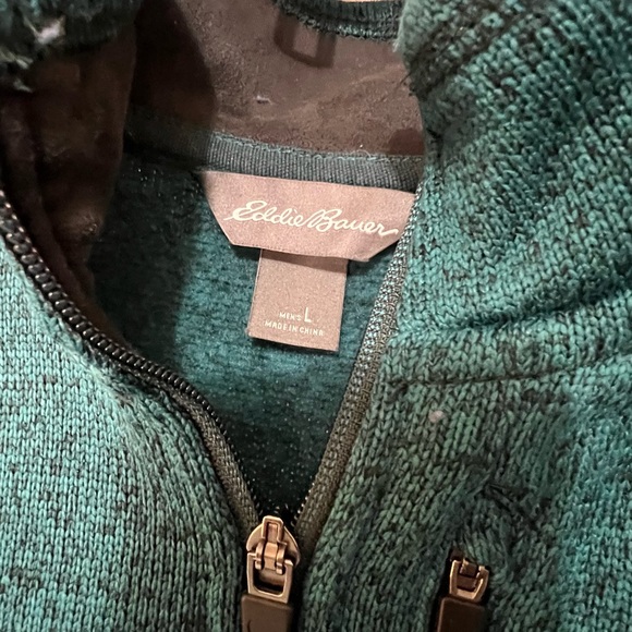 Men's Eddie Bauer Half Zip Collared Pull Over Fleece Jacket - Picture 4 of 7